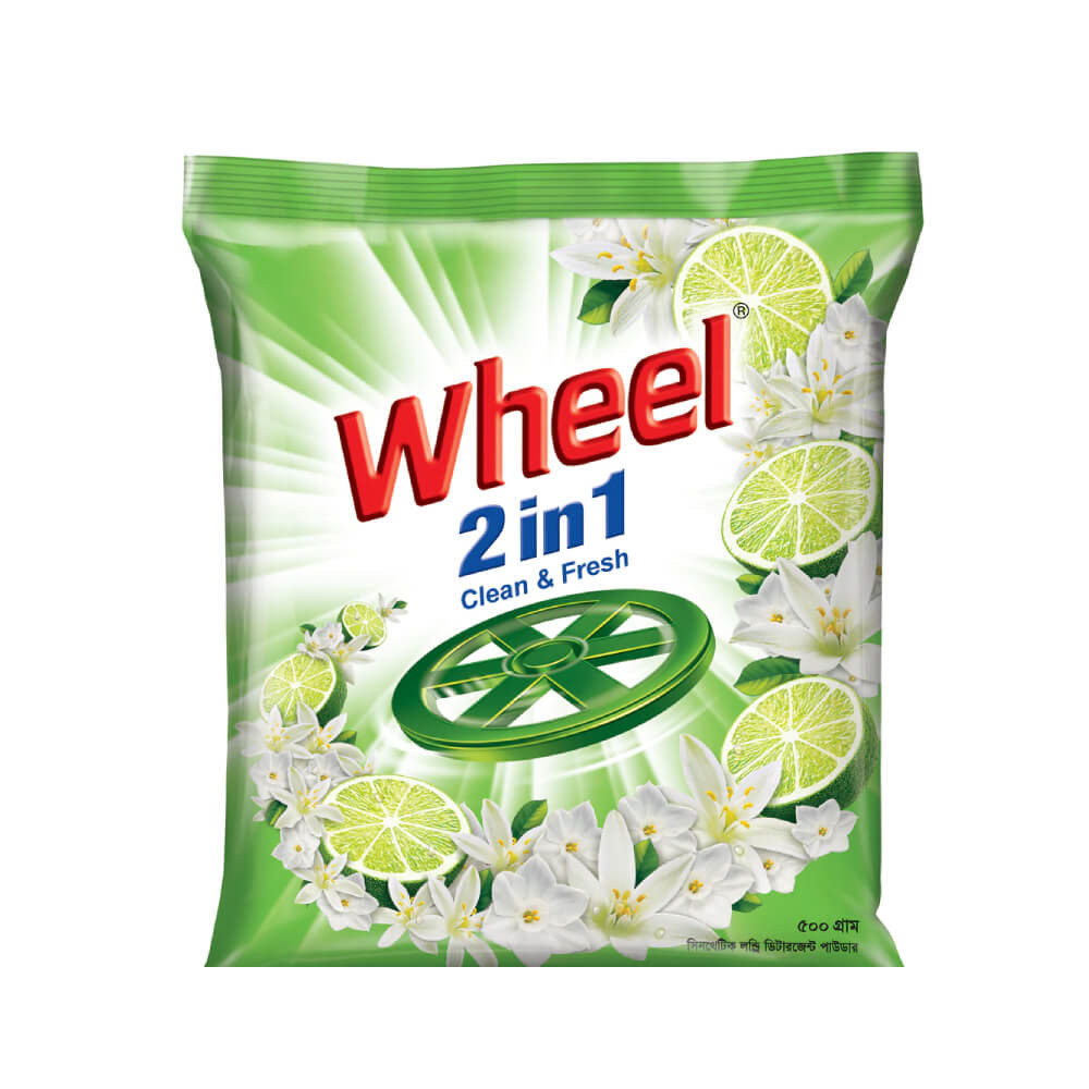 Wheel 2in1 Clean & Fresh Washing Powder - 500 gm