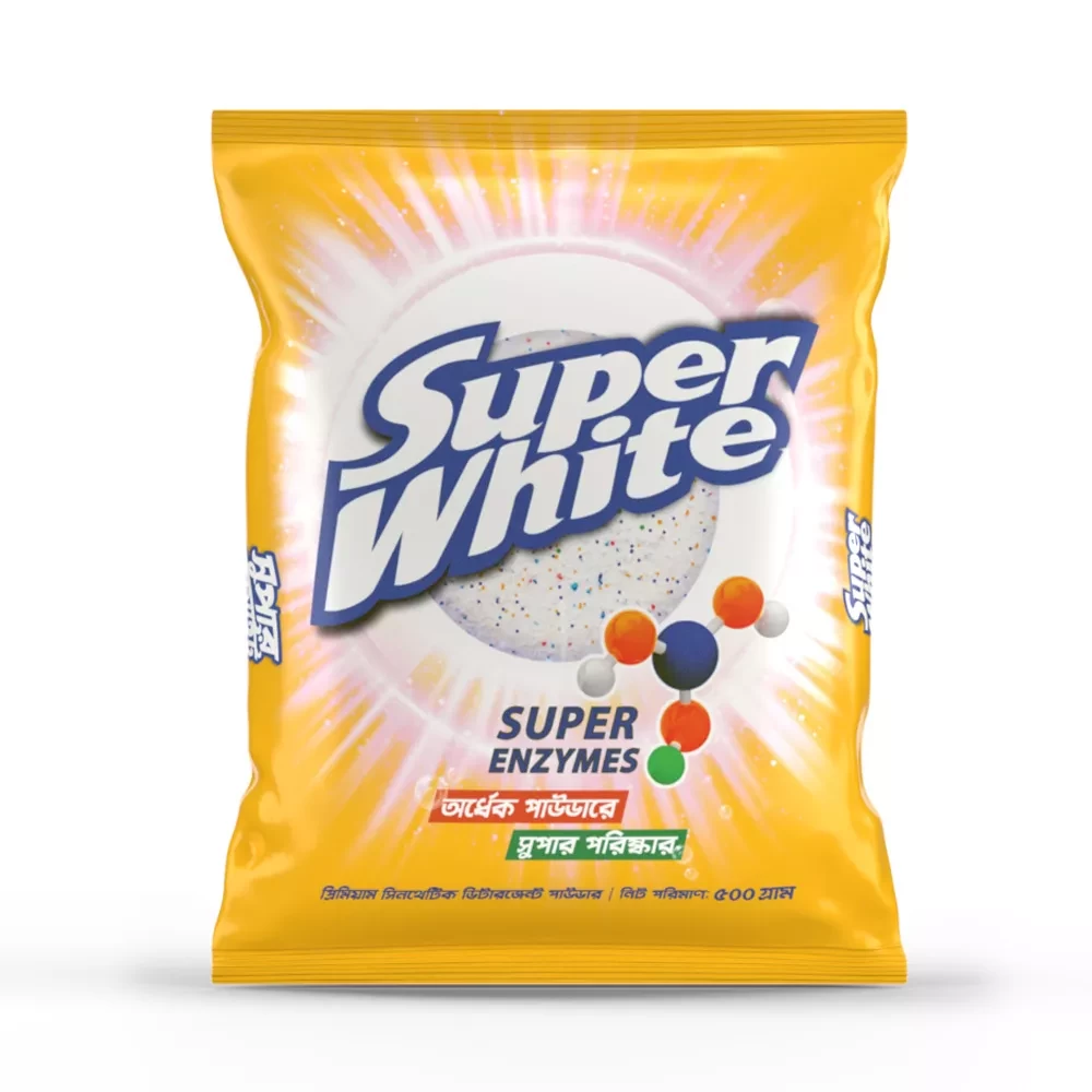 Super White Detergent Powder - 500 gm