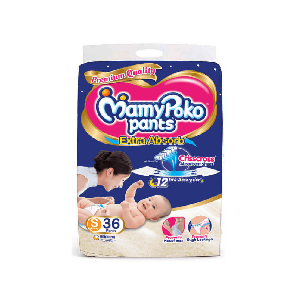 MamyPoko Baby Diaper S (4-8kg) - 36 pants