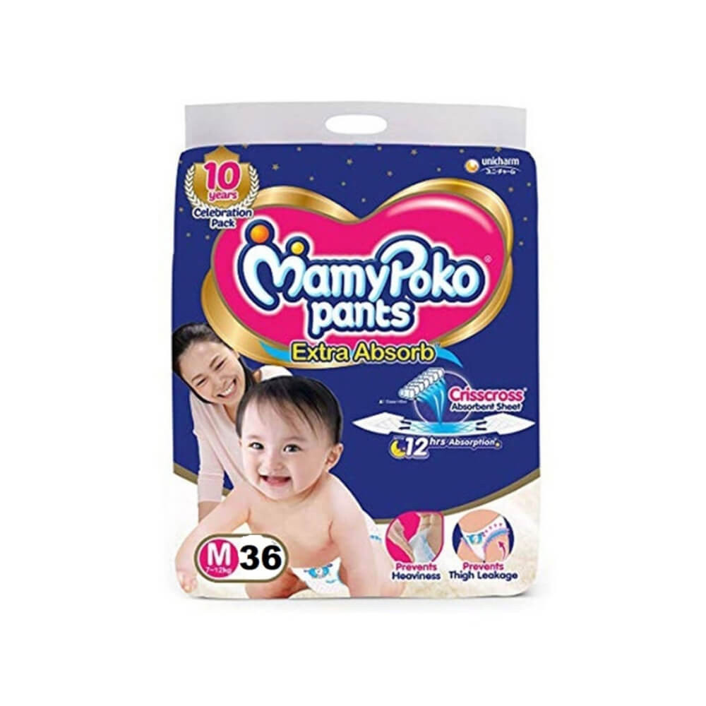 MamyPoko Baby Diaper M (7-12kg) - 28 pants