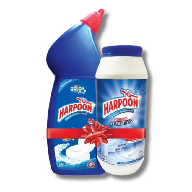 Buy Harpoon Toilet Cleaner 500Ml & Get Free Harpoon Bathroom Cleaning Powder 400G