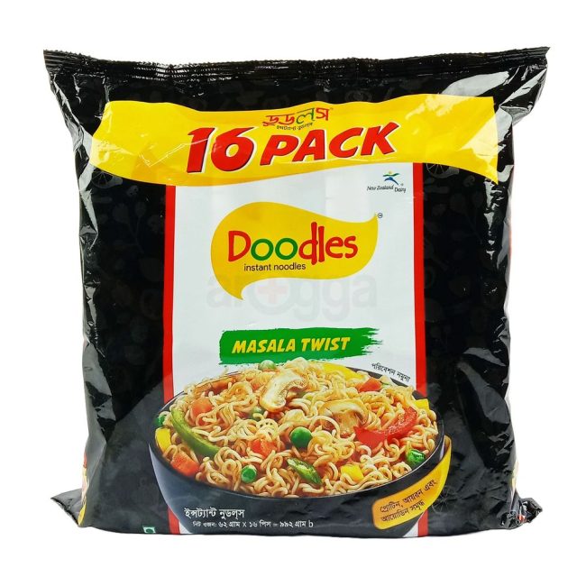 Doodles Instant Masala Twist Noodles (16 Pack)