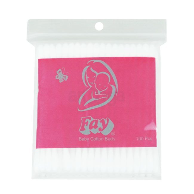 Fay Baby Cotton Buds 100 Pcs Zip Bag