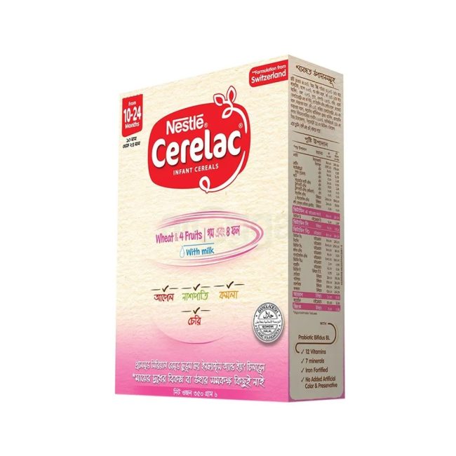 Nestle Cerelac Wheat & 4 Fruits (10-24Months) 200Gm